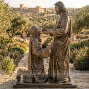 Jesus and Blind Man Statue