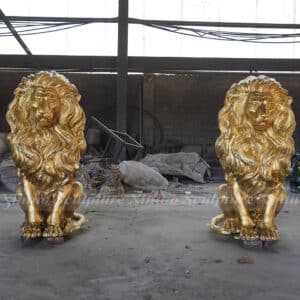 Gold Lion Statue