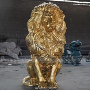 Gold Lion Statue